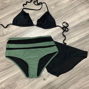Bikini 2 different bottoms size large and top small